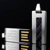 Pendrive z włóknem węglowym | Carbon 64GB USB 2.0 | srebro 925